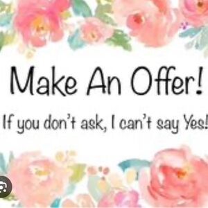 Floral 'Make An Offer' Sign - Pink & Green Watercolor